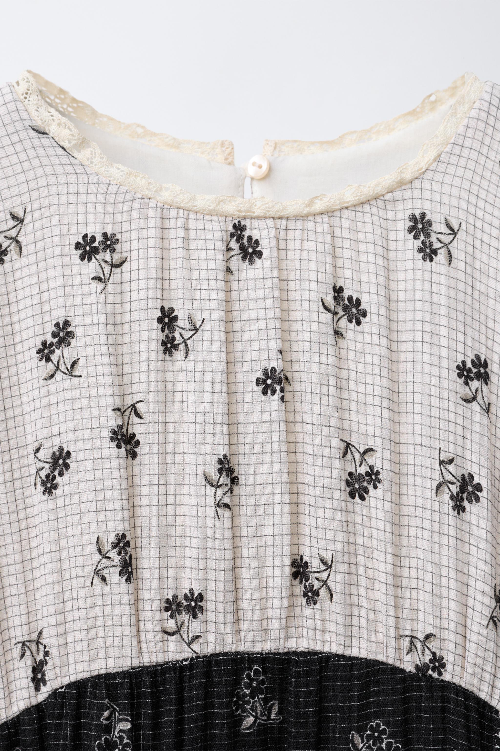 PLAID AND FLORAL DRESS